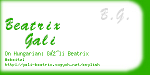 beatrix gali business card